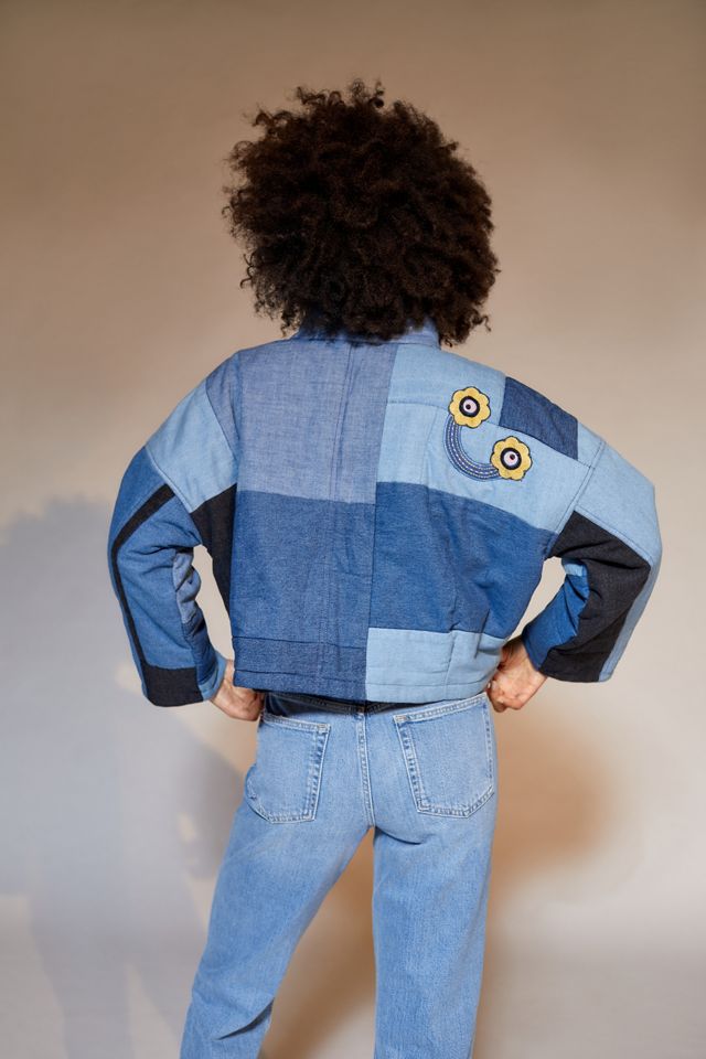 ジャケット Patchwork Denim Jacket PATCHWORK DENIM JACKET LIMITED EDITION - Blue marl | ZARA