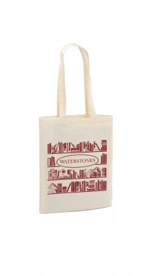 Waterstones + Cream u0026#038; Burgundy Cloth Bag
