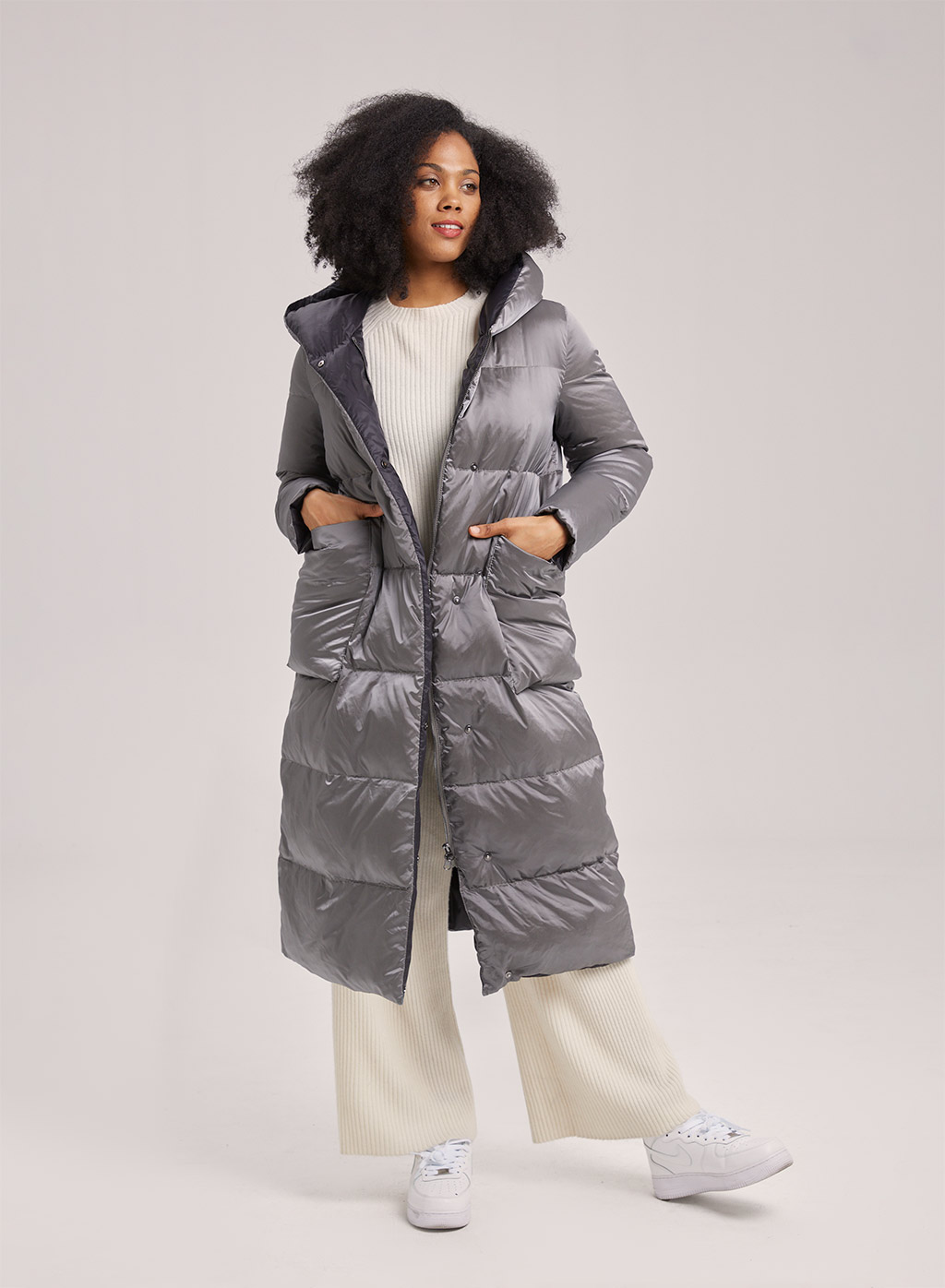 Nap Loungewear + Lightweight Quilted Shell Down Coat