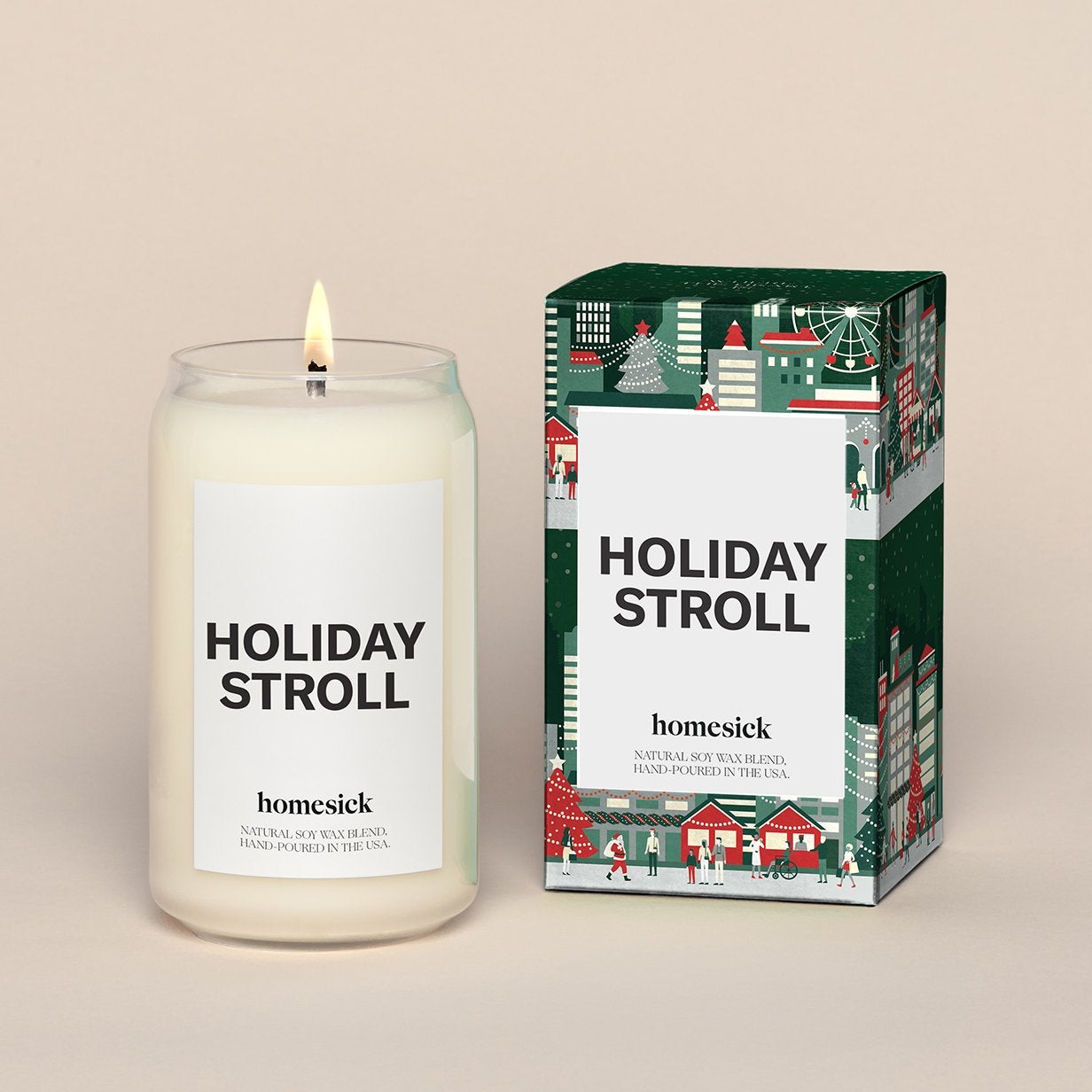 Homesick Candles + Holiday Stroll Candle