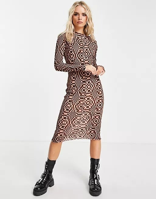 Topshop petite on sale midi dress