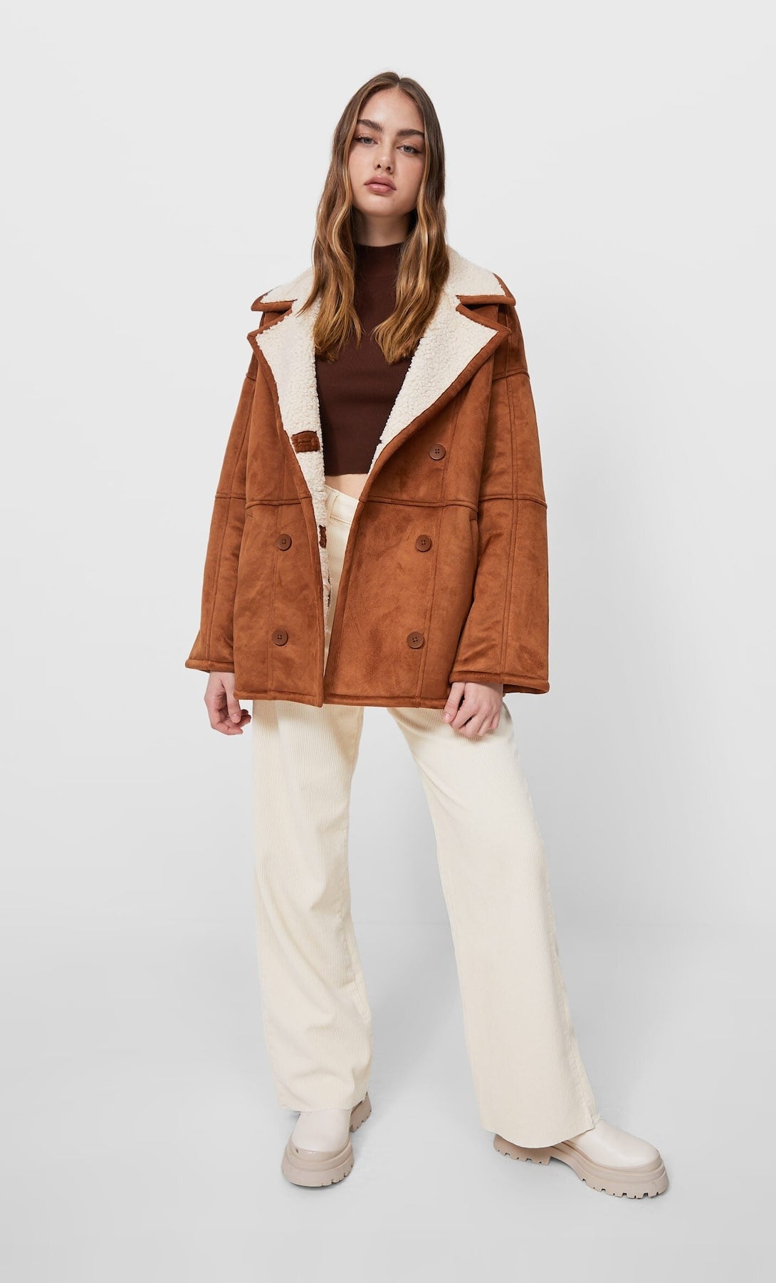 ★関税込★INSTANTFUNK★Single-breasted faux-shearling coat★ Designer fashion, Seoul-fully created | W Concept
