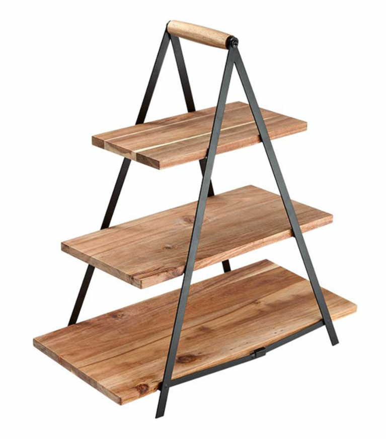 Ladelle + Serve & Share Acacia Wood Serving Tower