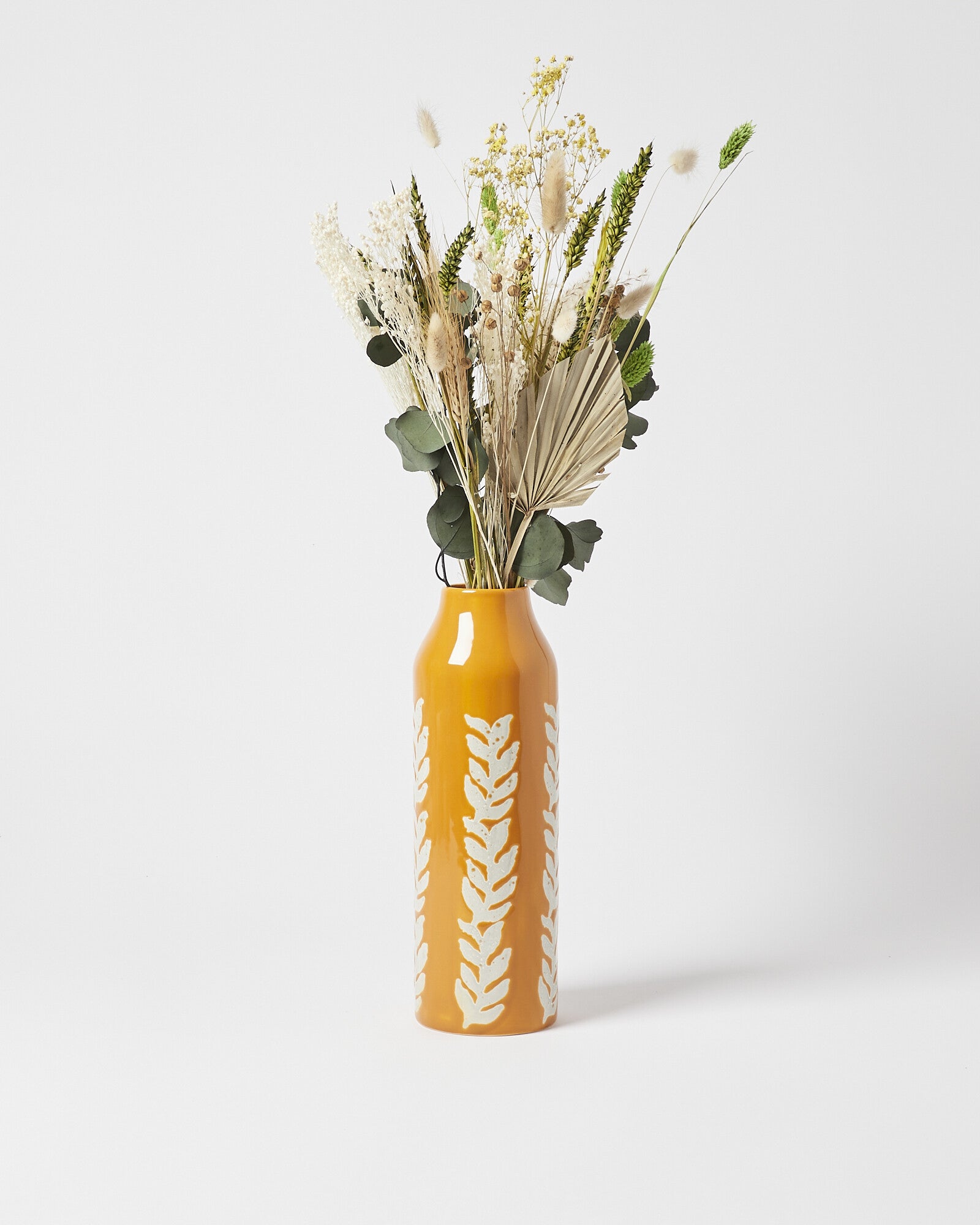 Oliver Bonas + Clementina Orange Ceramic Vase