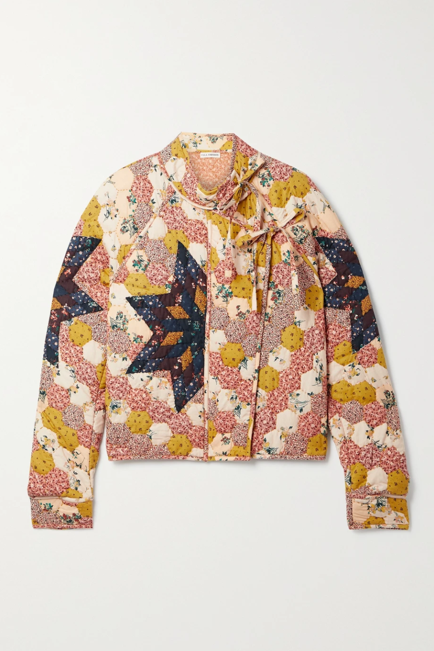 Ulla Johnson + Elettra patchwork printed quilted cotton jacket
