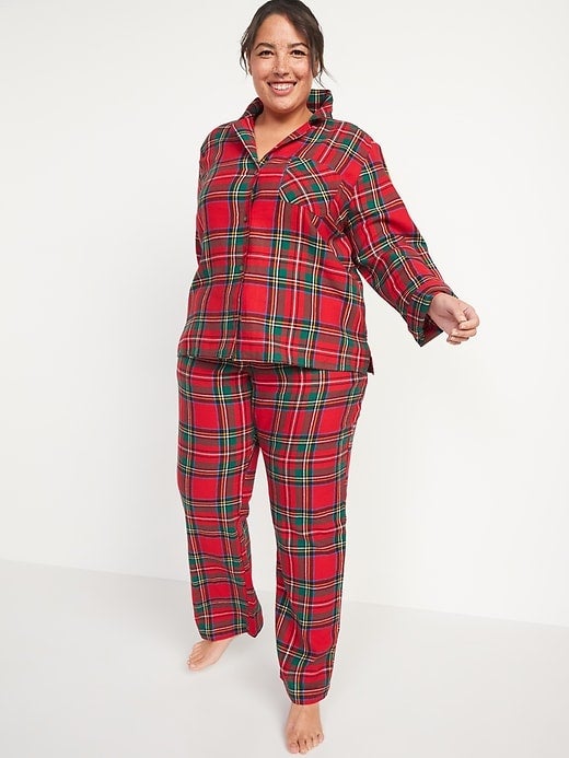 Old Navy + Matching Printed Flannel Pajama Set for Women