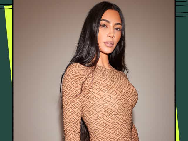 Kim Kardashian wears a Fendi x Skims bodysuit.