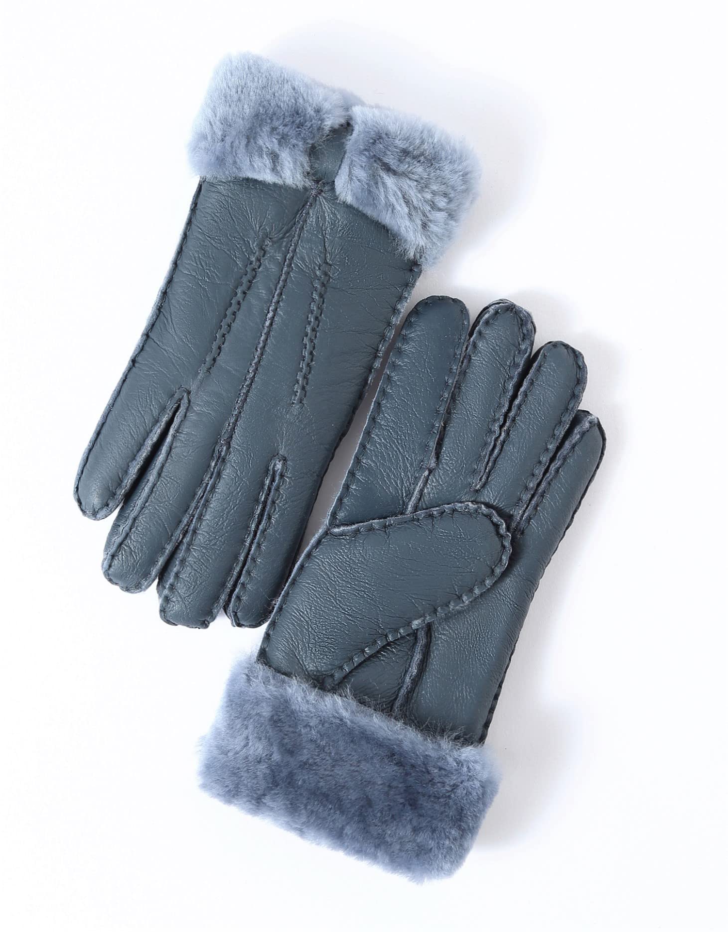 YISEVEN + Winter Sheepskin Shearling Leather Gloves