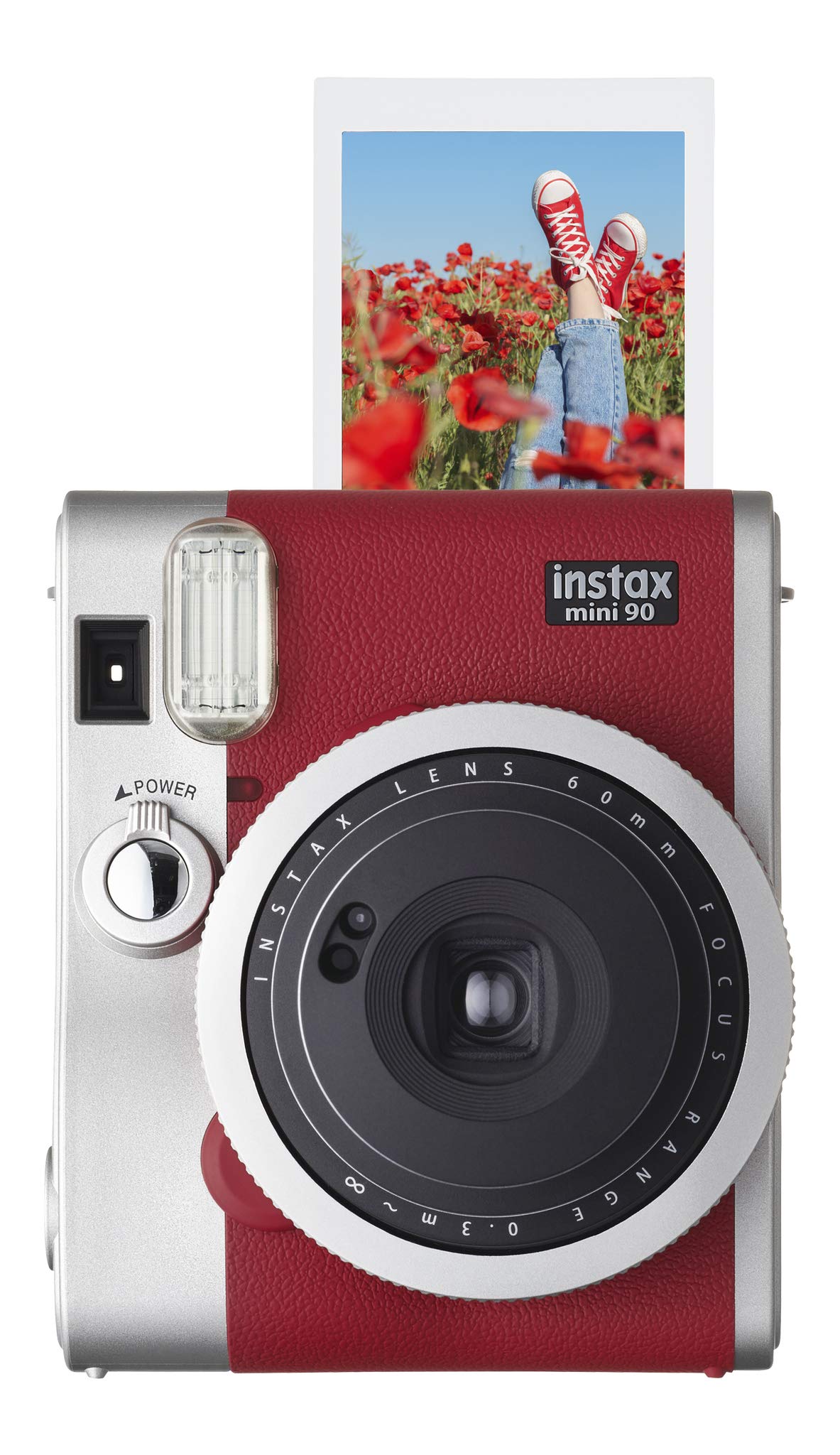 Fujifilm + Instax Mini 90 Neo Classic Camera, Instant Film Camera –  Red