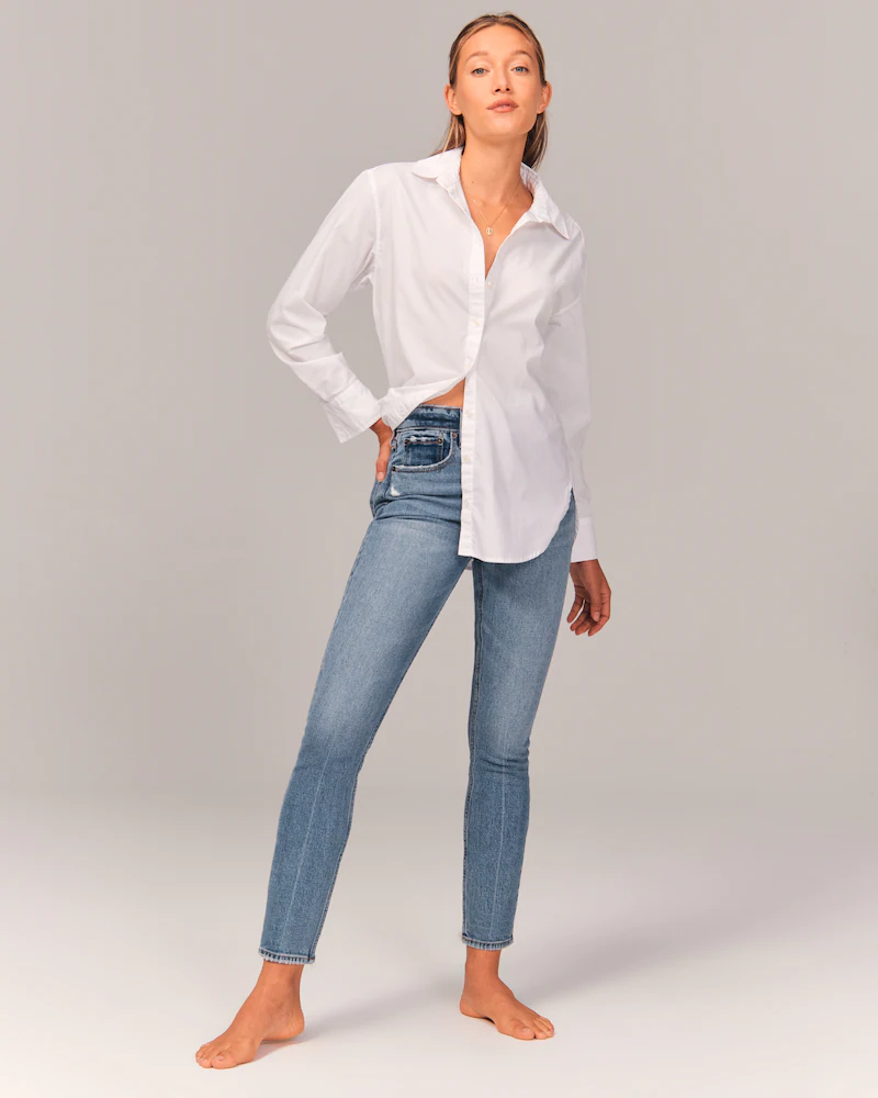 Abercrombie and Fitch + High Rise Skinny Jeans