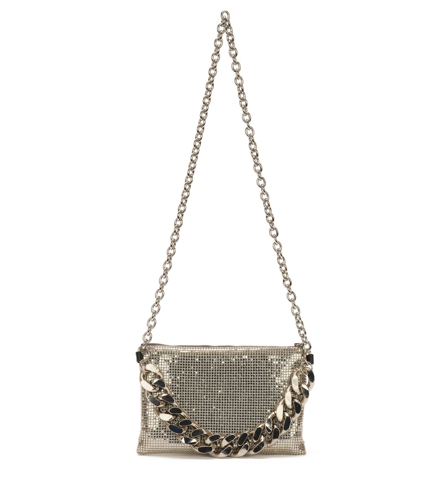 Kara + Silver Chain Mail Crossbody