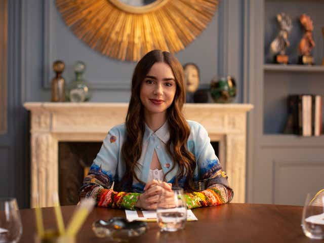 Lily Collins in the hit Netflix series Emily in Paris.