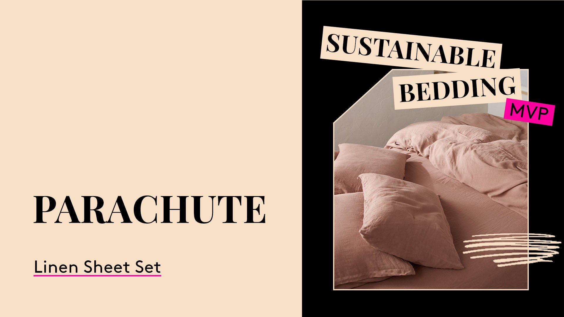 Sustainable Bedding MVP. Parachute Linen Sheet Set.