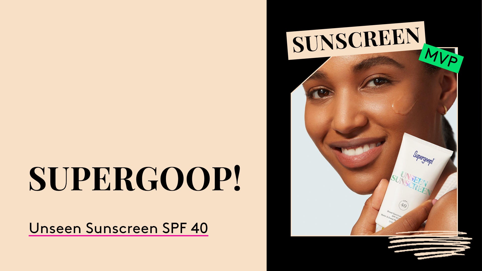 Sunscreen MVP. Supergoop! Unseen Sunscreen SPF 40.