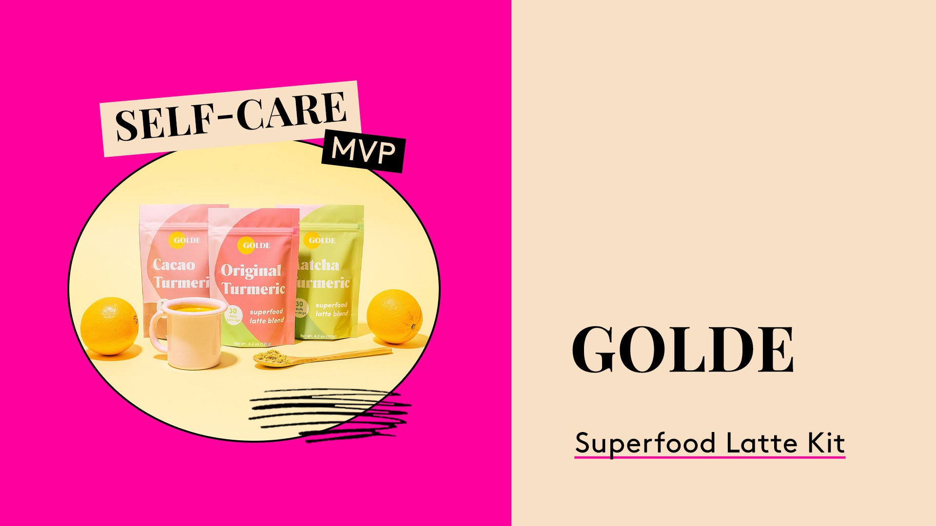 Self-Care MVP. GOLDE Superfood Latte Kit.