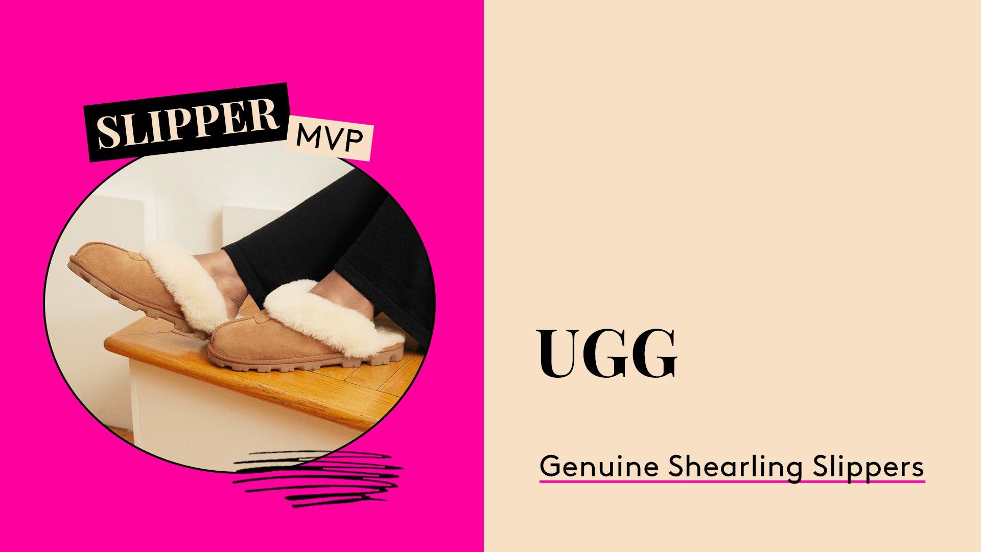 Slipper MVP. UGG Genuine Shearling Slippers.