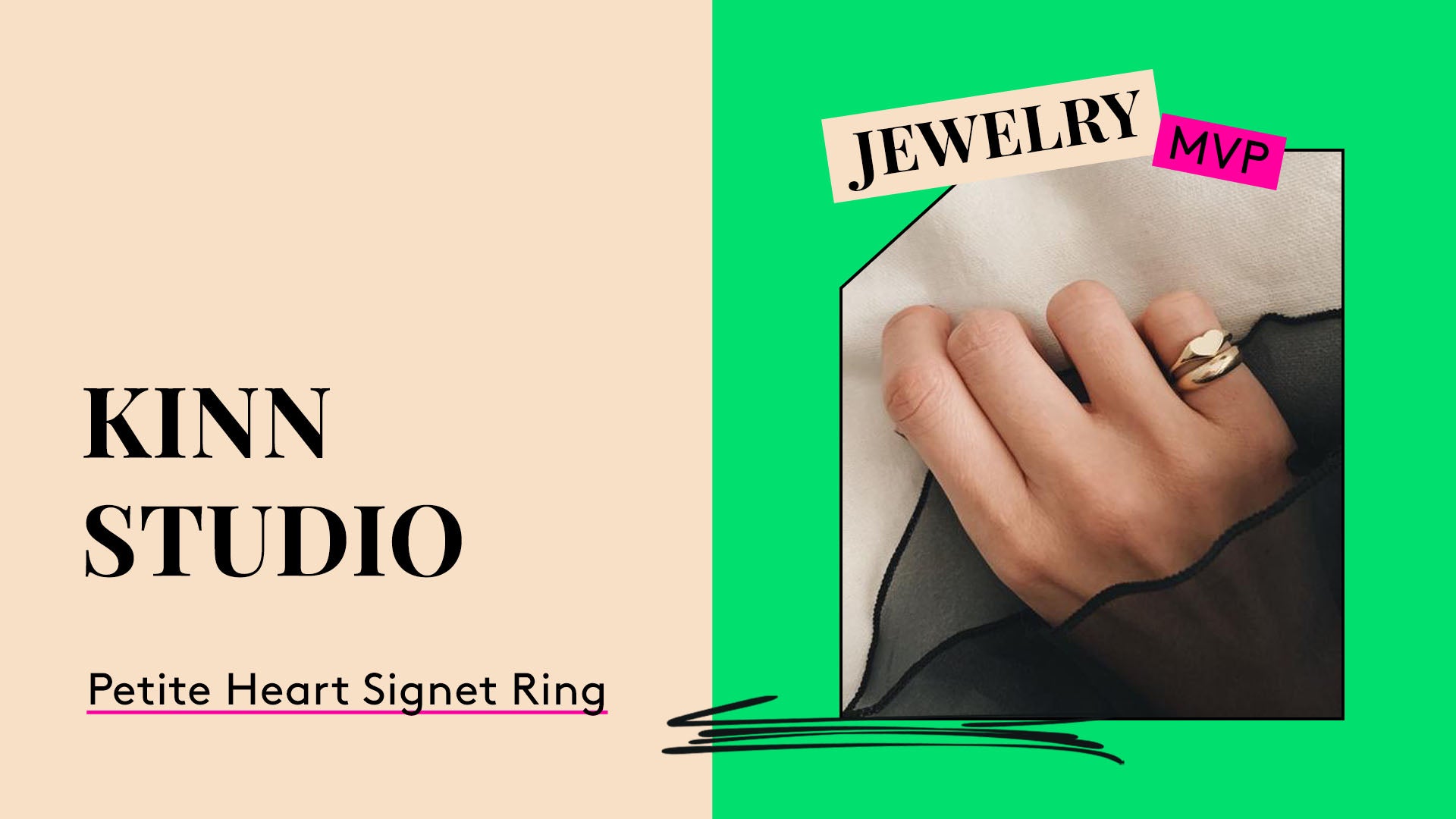 Jewelry MVP. Kinn Studio Petite Heart Signet Ring.