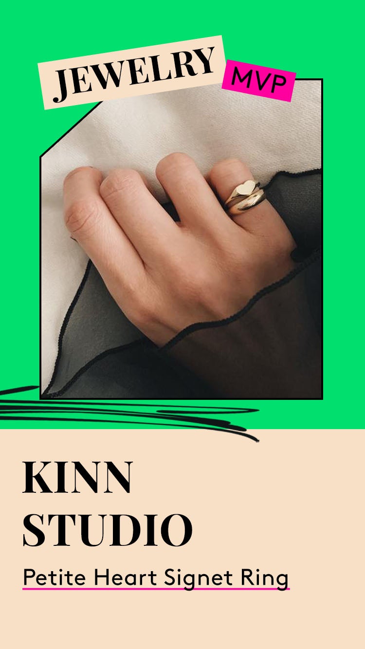 Jewelry MVP. Kinn Studio Petite Heart Signet Ring.