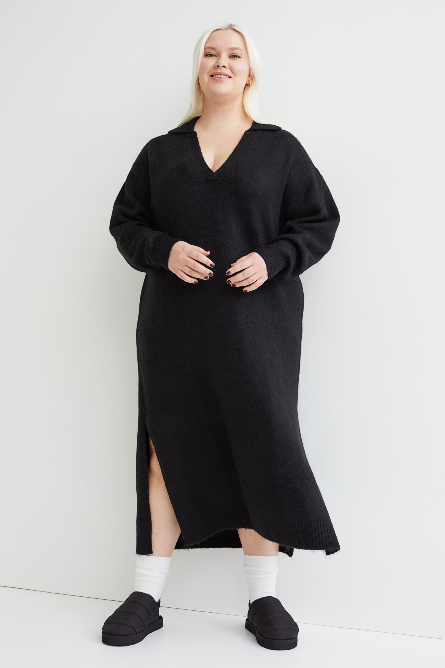 H&M Plus + Fineknit dress
