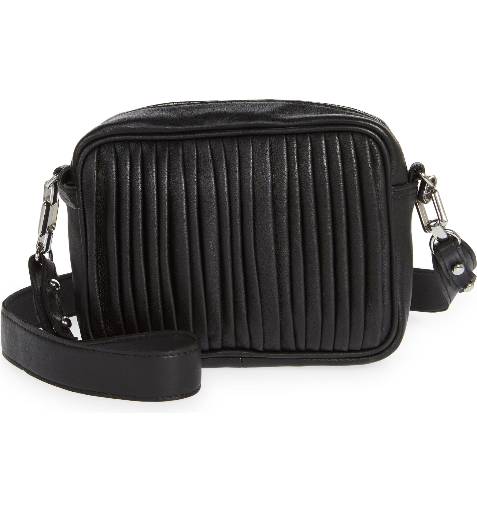 Topshop + Pliss Leather Crossbody Bag