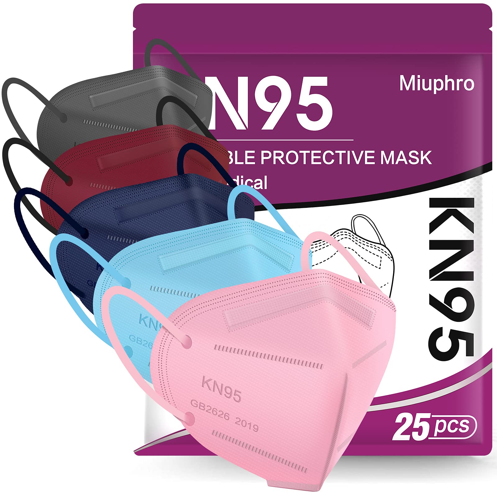 Miuphro + KN95 Disposable Face Mask