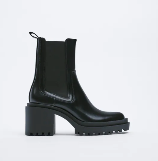 platform chelsea boots zara