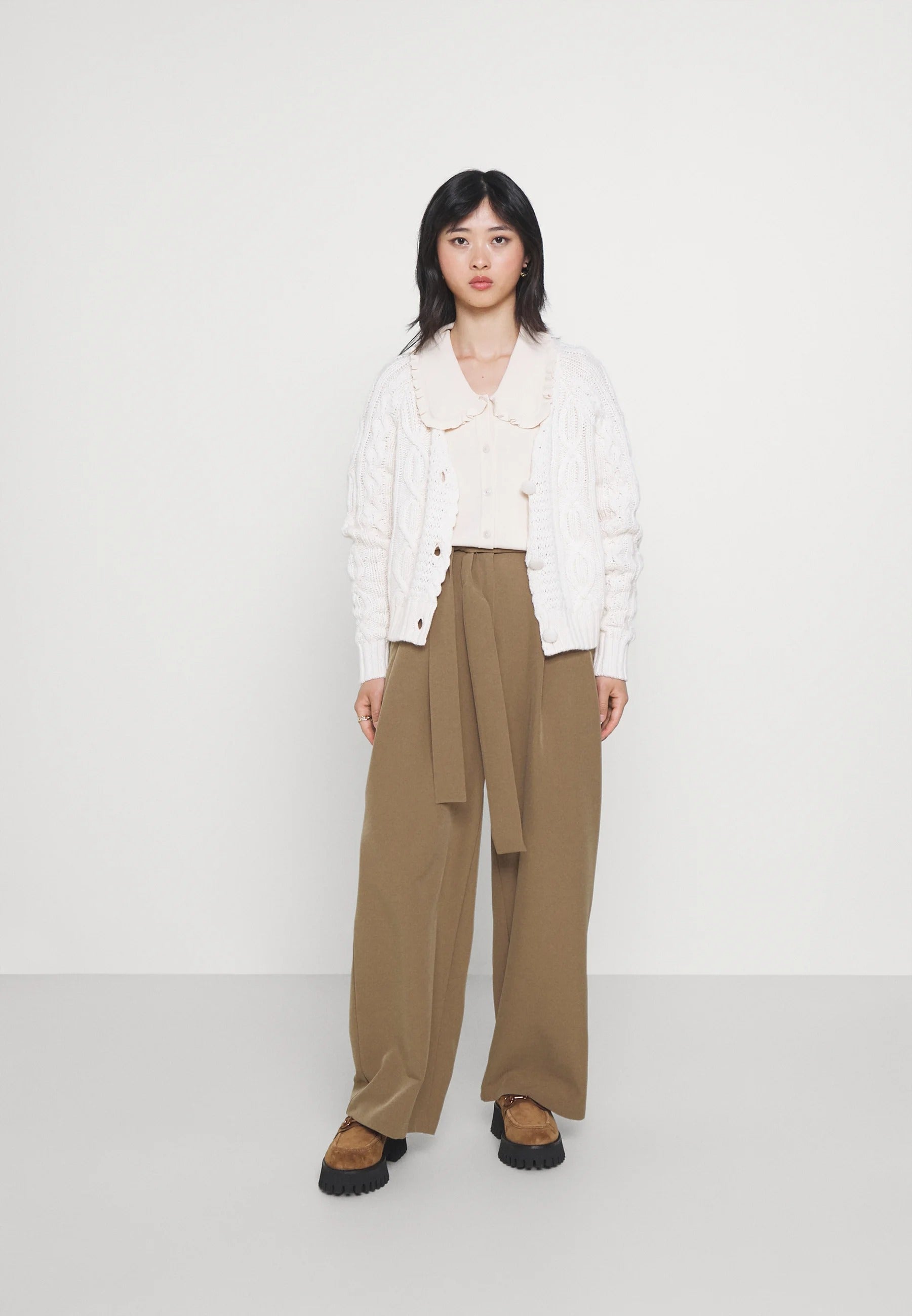 Pieces Petite + Wide Pant Trousers
