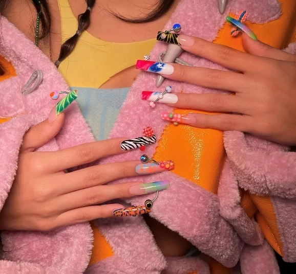 Hoops & Charms on nails