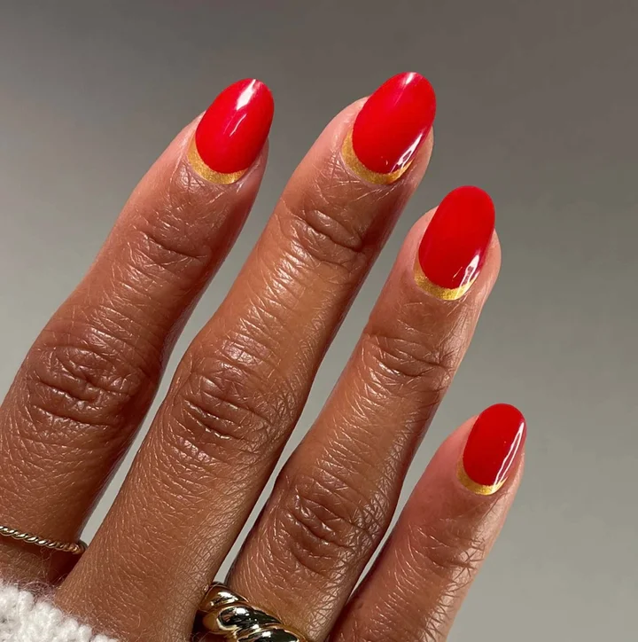 bright red nails