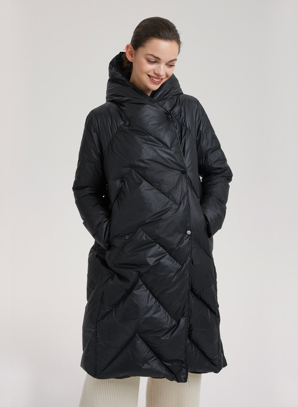 Nap Loungewear + Hooded Quilted Padded Ripstop Coat