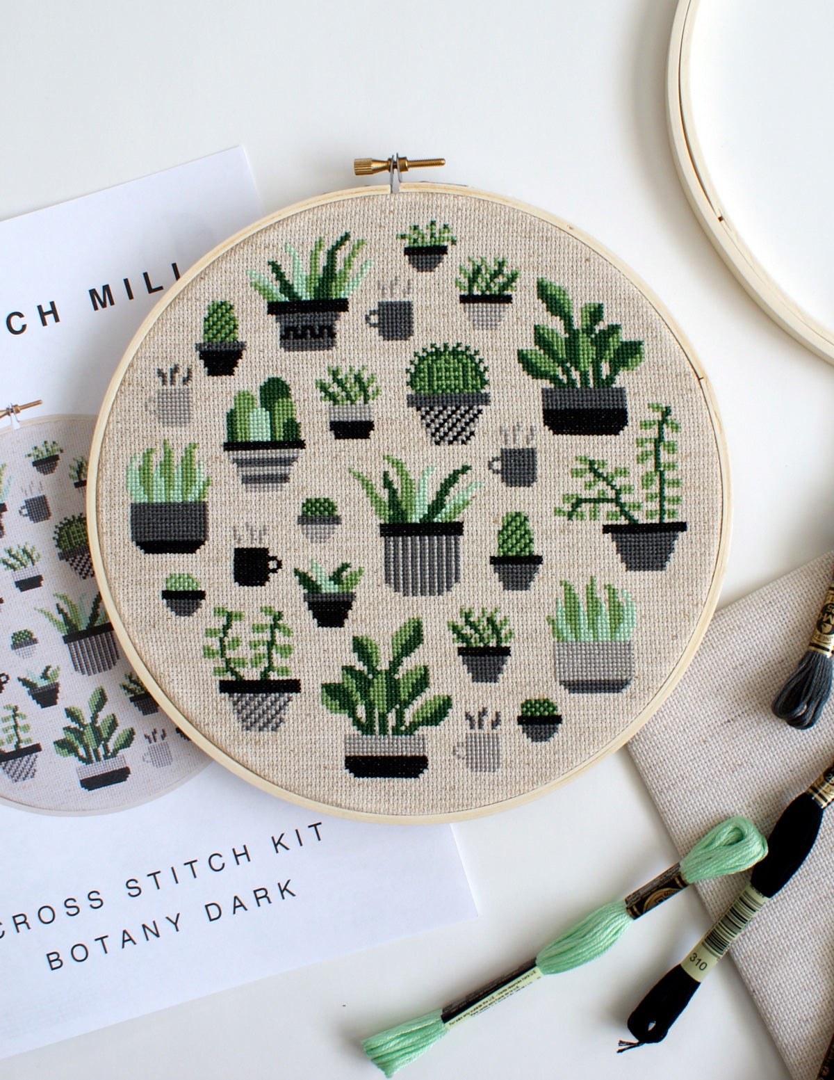 HANGING PLANT CACTUS LOVER CROSS STITCH KIT FOR BEGINNERS PATTERN