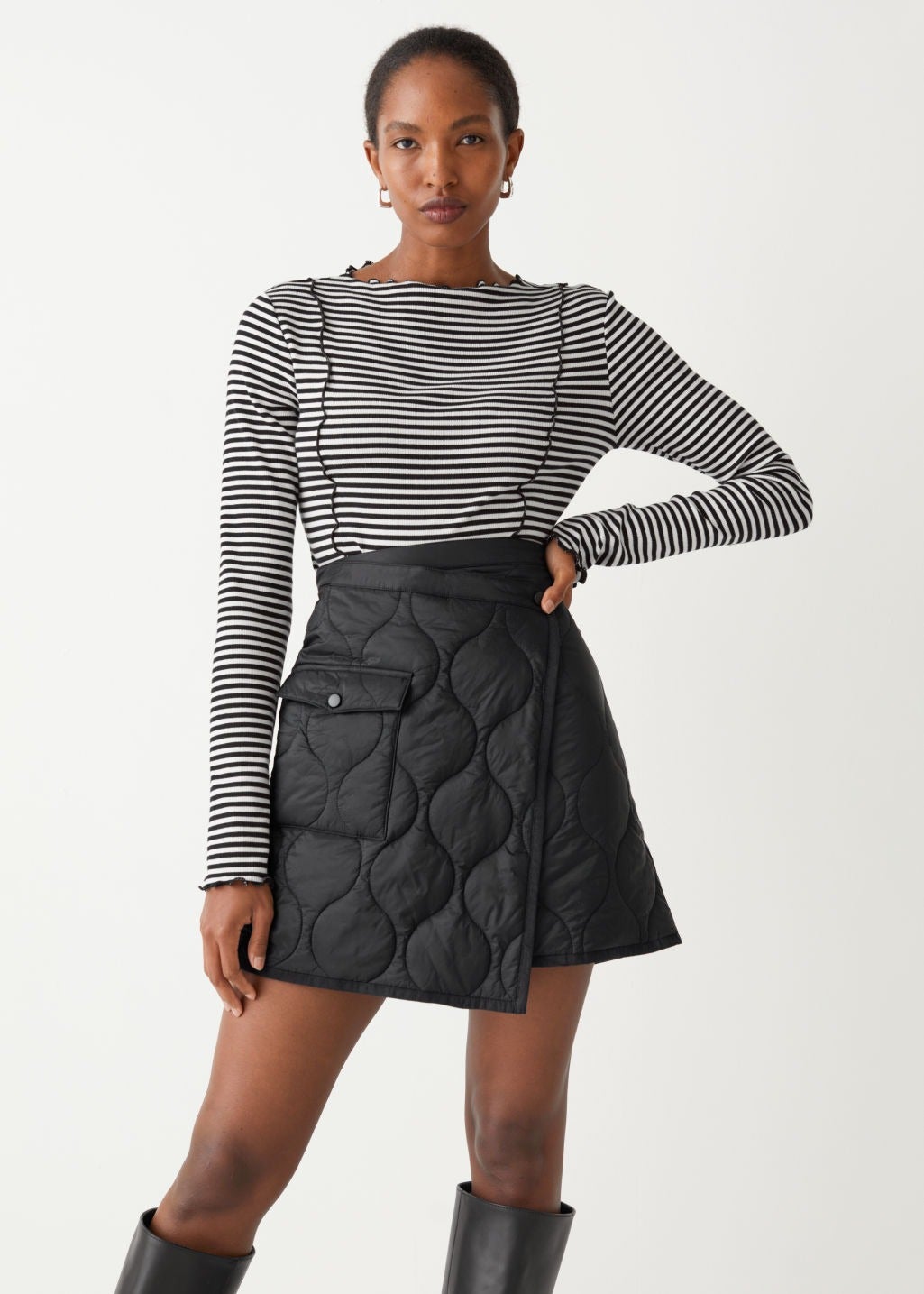 & Other Stories + Quilted Mini Skirt