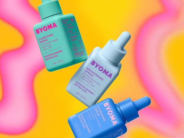 Byoma products on gradient background