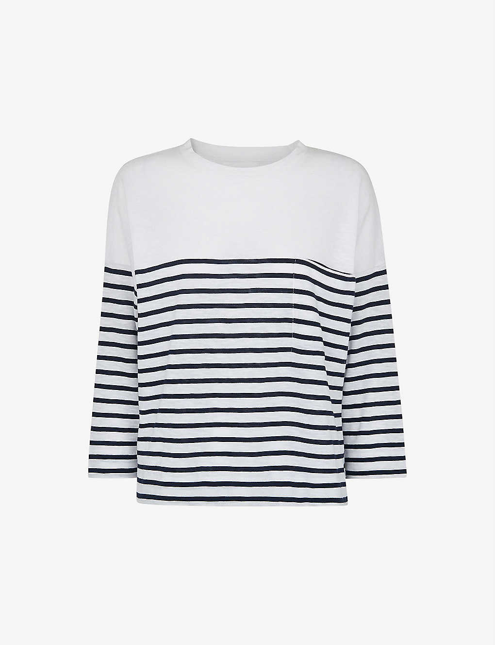 Whistles + Breton Striped Cotton Top