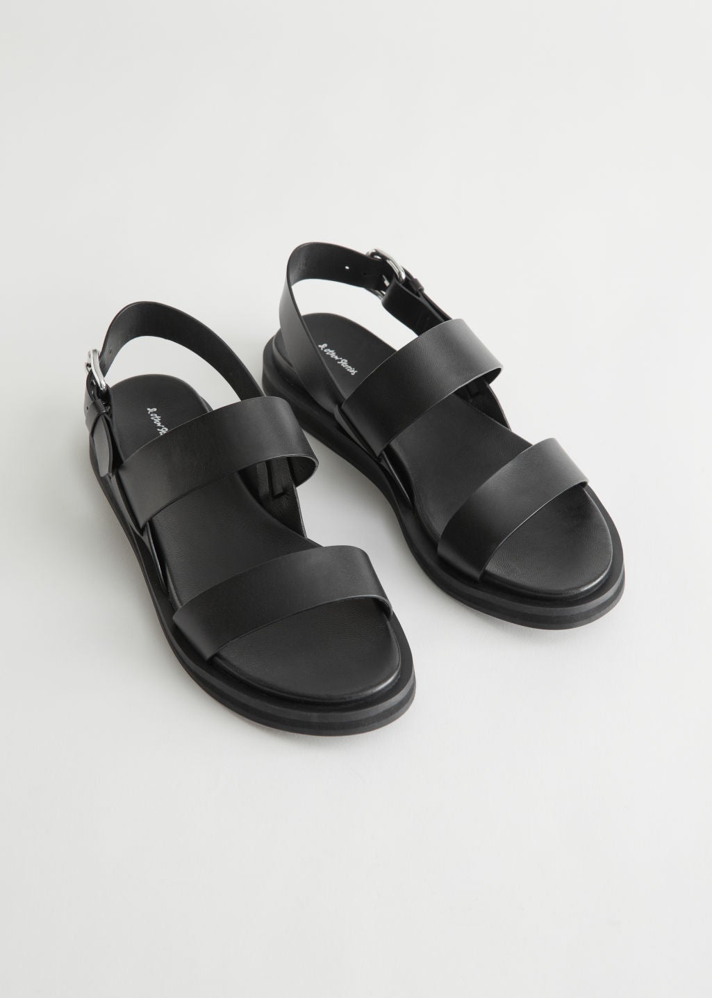 Other Stories + Diagonal Slingback Leather Sandals