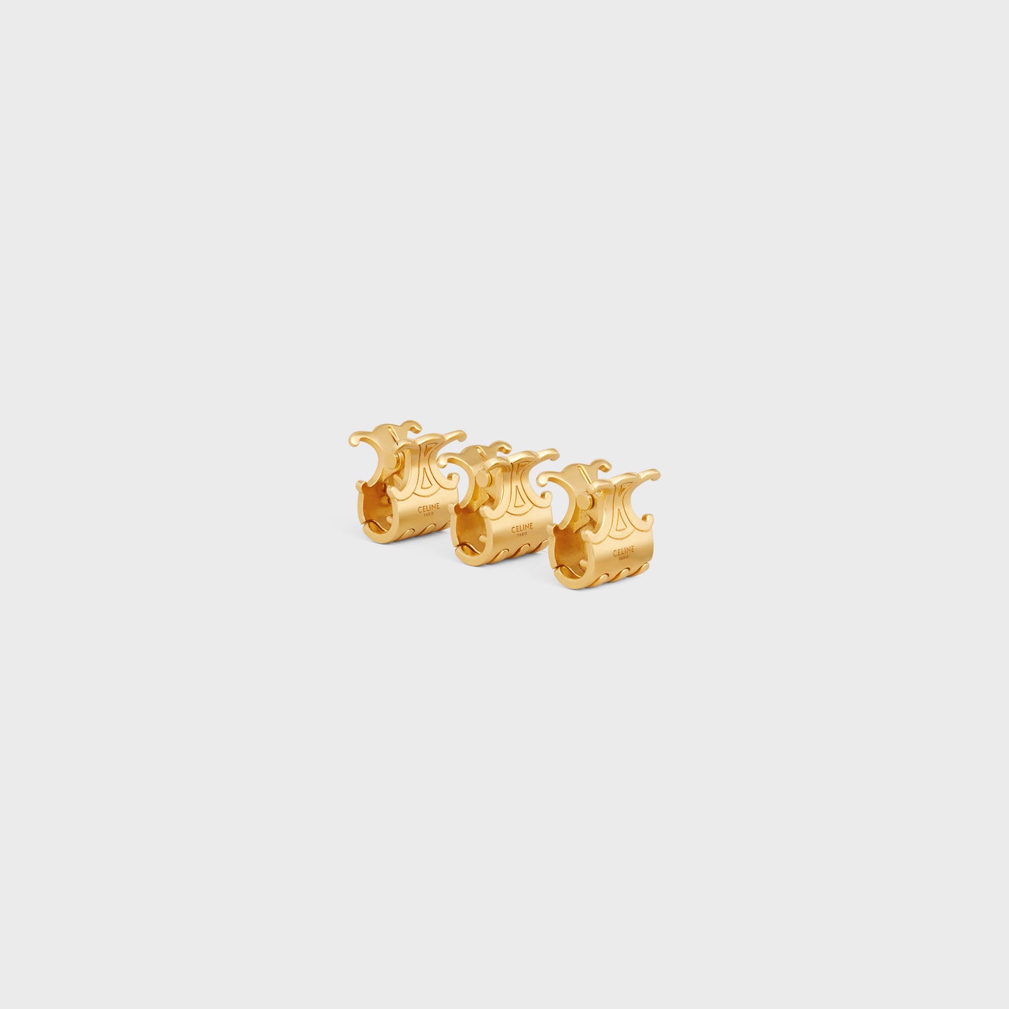 【CELINE】直営/正規店 TRIOMPHE SET OF 3 MINI HAIR CLAWS CELINE】直営/正規店 TRIOMPHE SET OF 3 MINI HAIR CLAWS