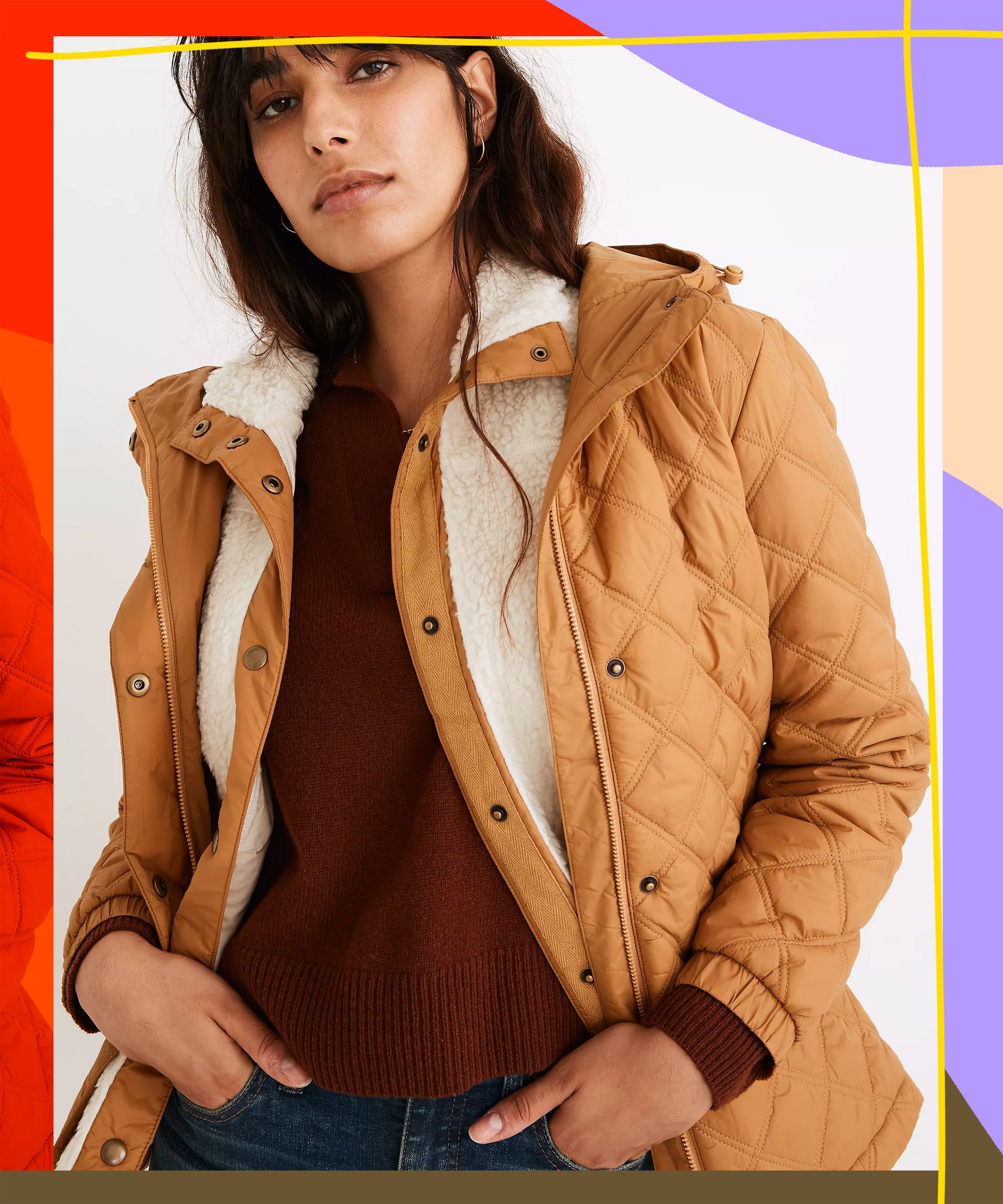 Women's down jacket with thumb holes hotsell