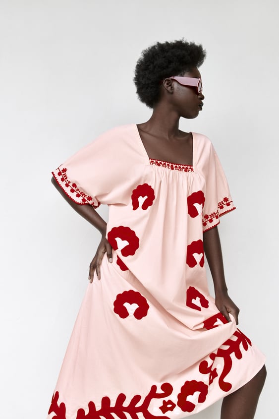 Zara + LIMITED EDITION EMBROIDERED DRESS