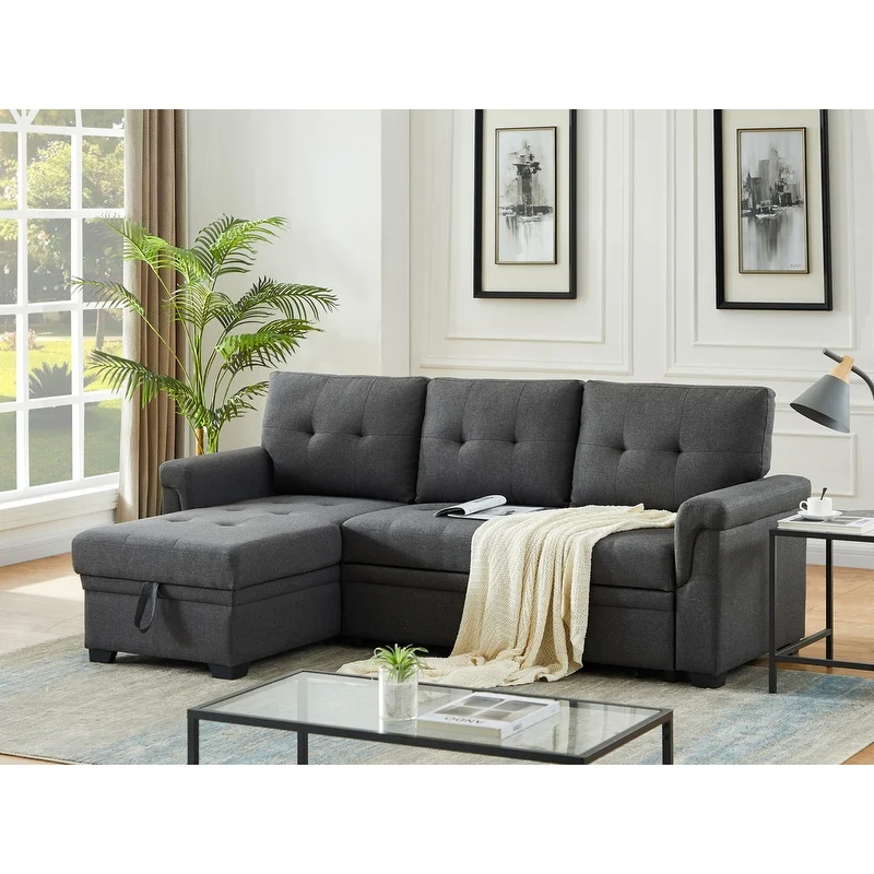 Small Sectional Sofa Chaise Lounge Baci Living Room