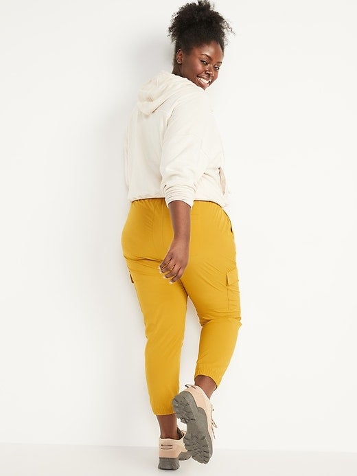 High waisted on sale cargo jogger pants