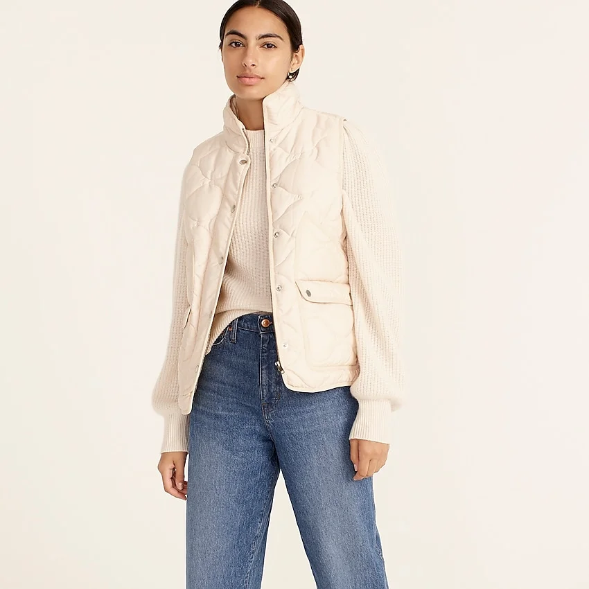 J crew shop women's quilted vest