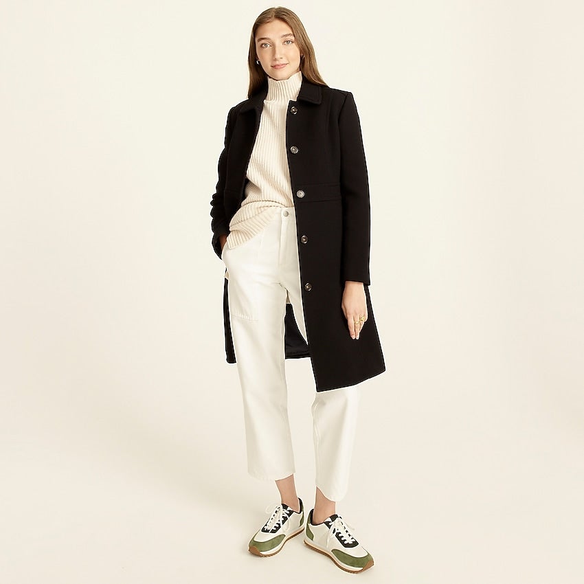 J. Crew + Classic lady day coat in Italian double-cloth wool with ...