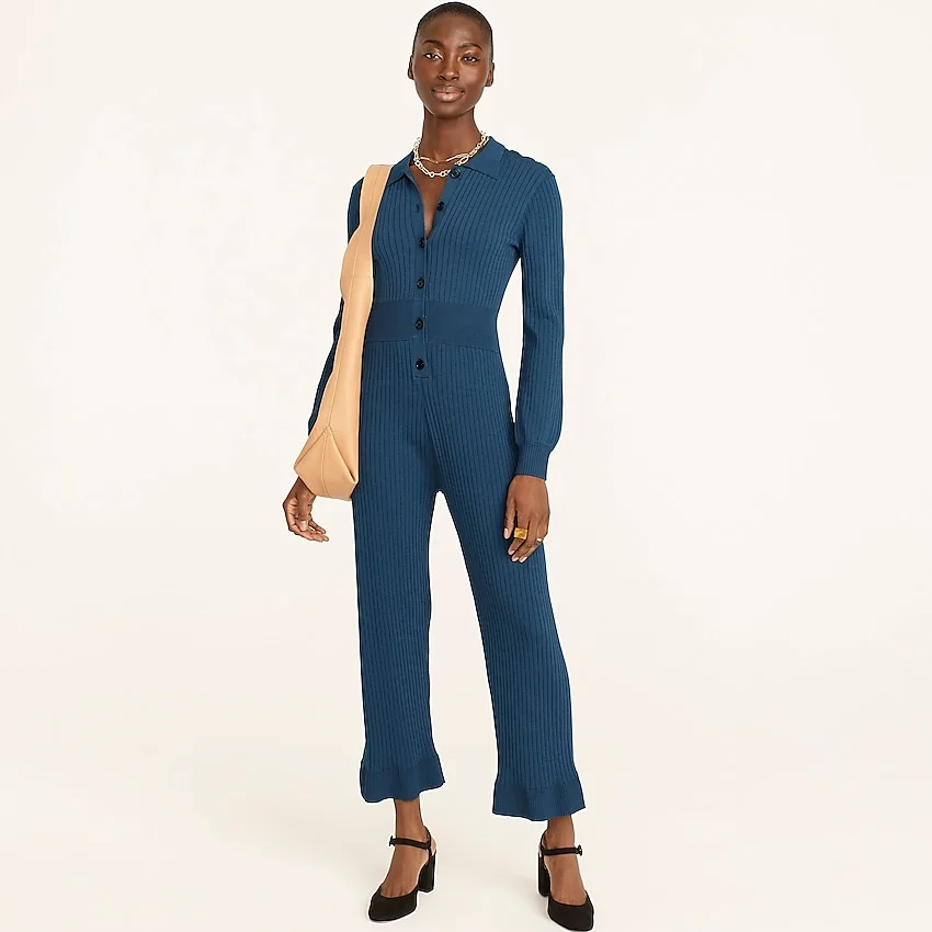 J. Crew Ribbed cropped jumpsuit