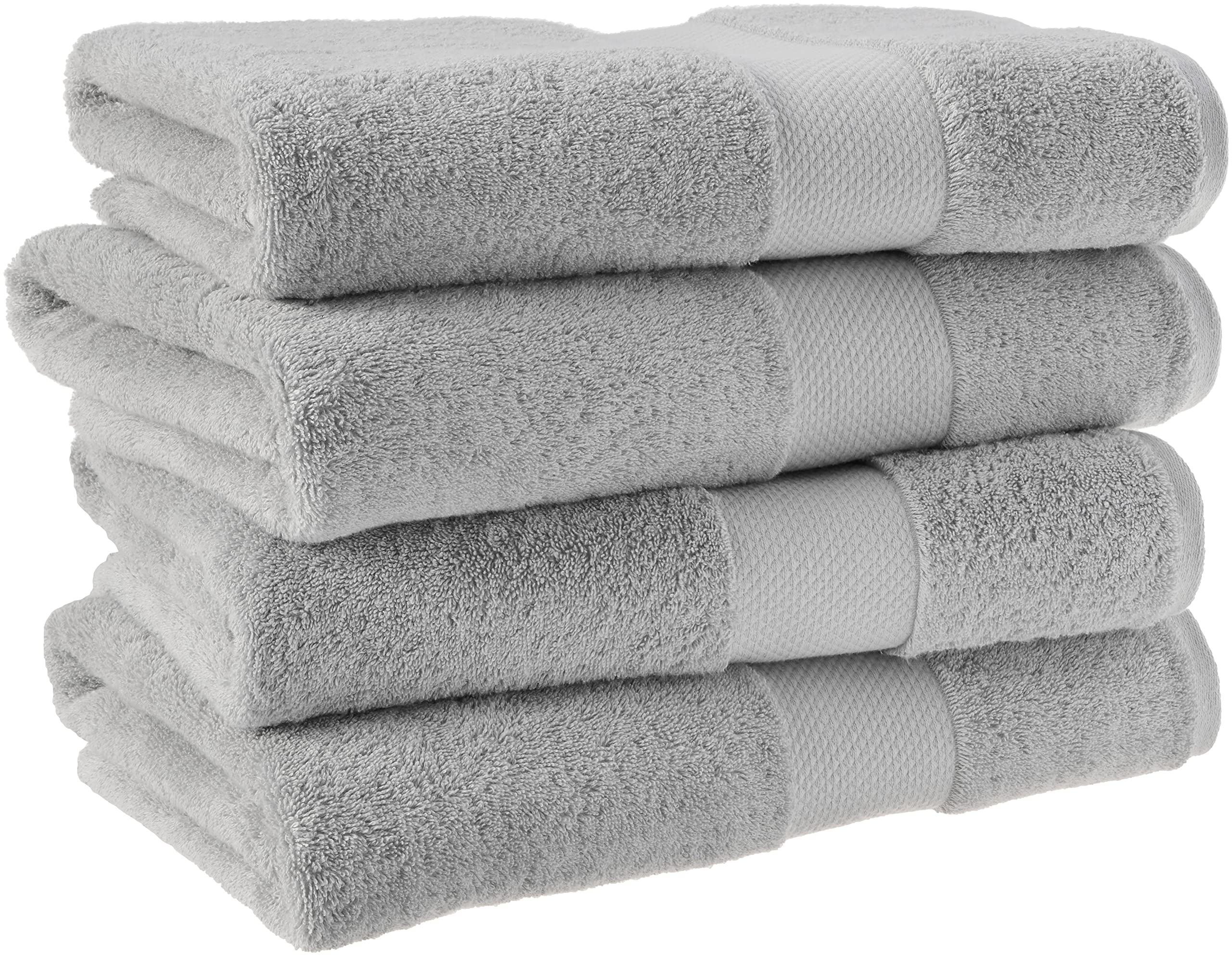 Aware 100% Organic Cotton Plush Bath Towels - Bath Towels, 4-Pack, Dark Gray