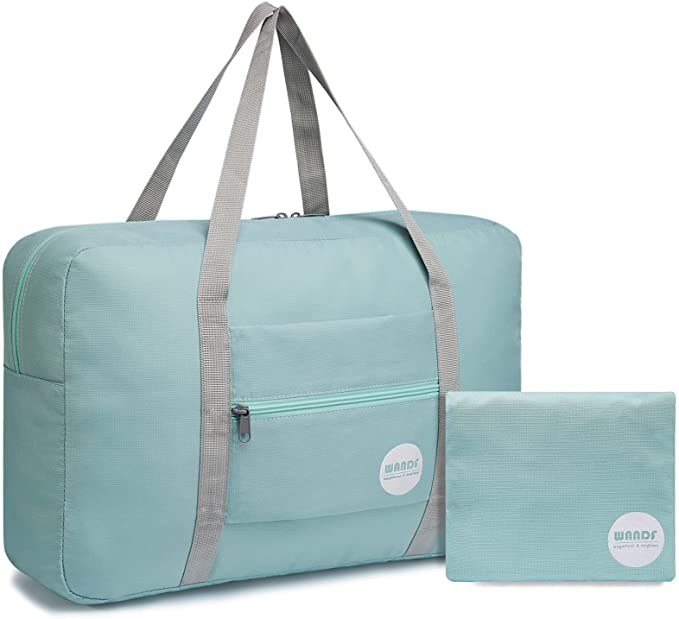 Foldable Orange Lightweight Duffel  Bag Waterproof Travel Pouch Tote Bag 
