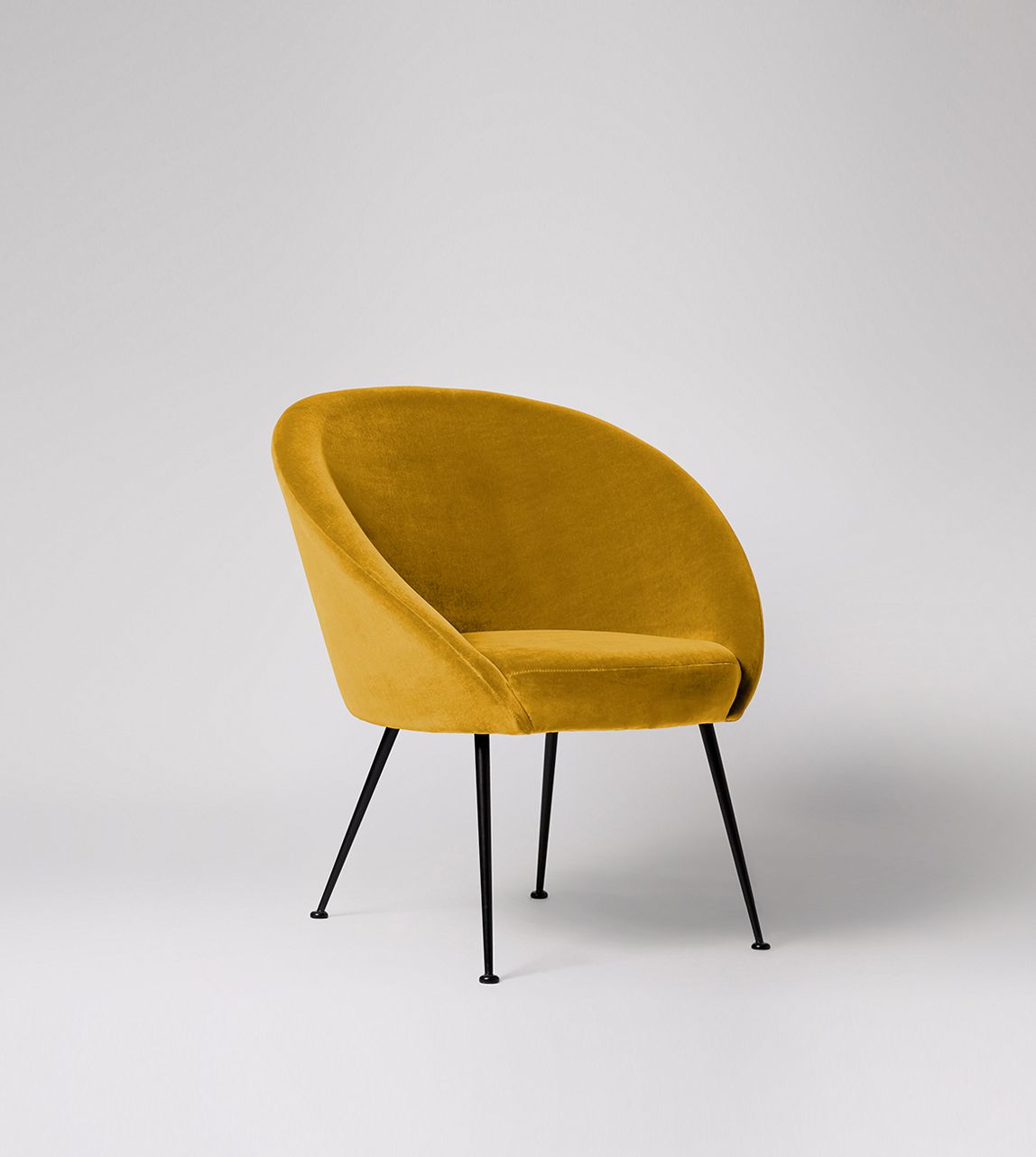 Swoon + Marcia Stylish Turmeric Pine Easy Velvet Occasional Chair