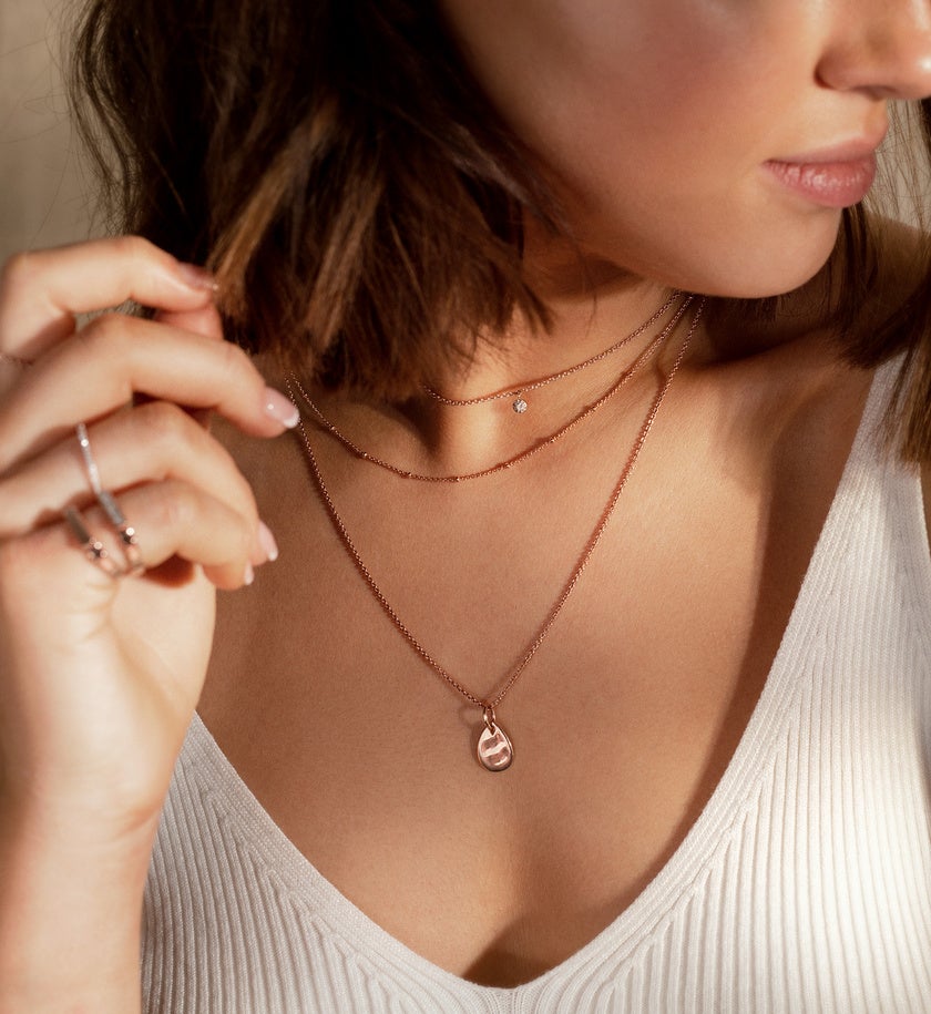 Monica Vinader Jewelry On Sale Monica Vinader Rose Gold Plated