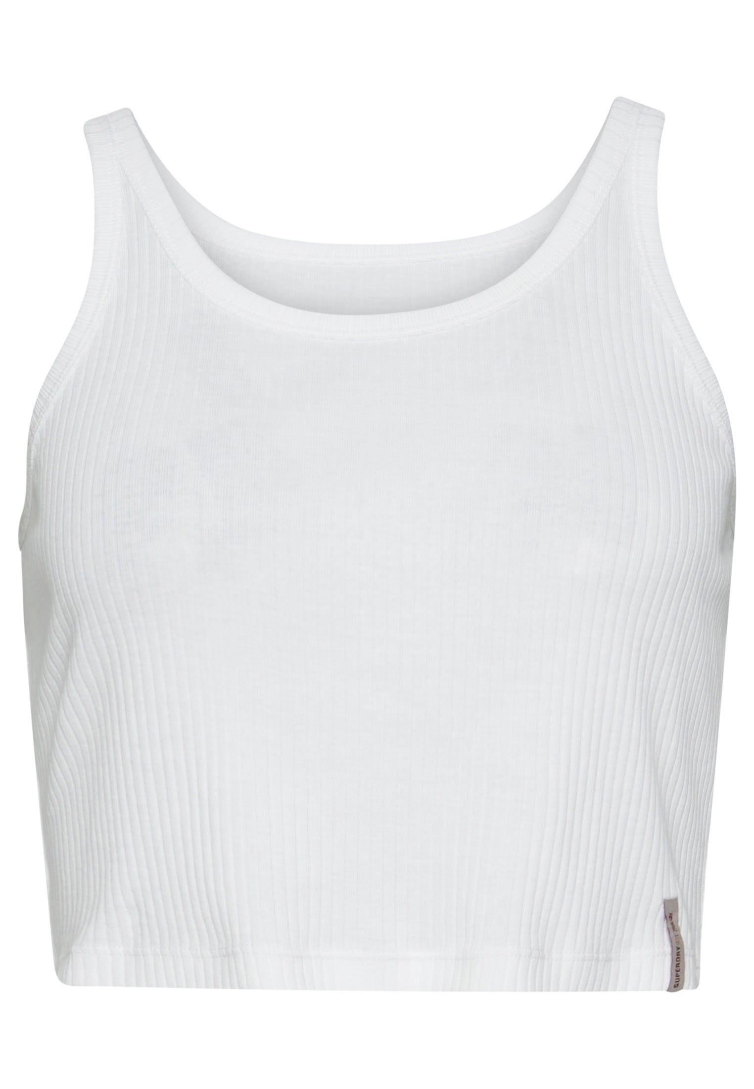 Superdry + Organic Cotton Vintage Ribbed Crop Vest Top