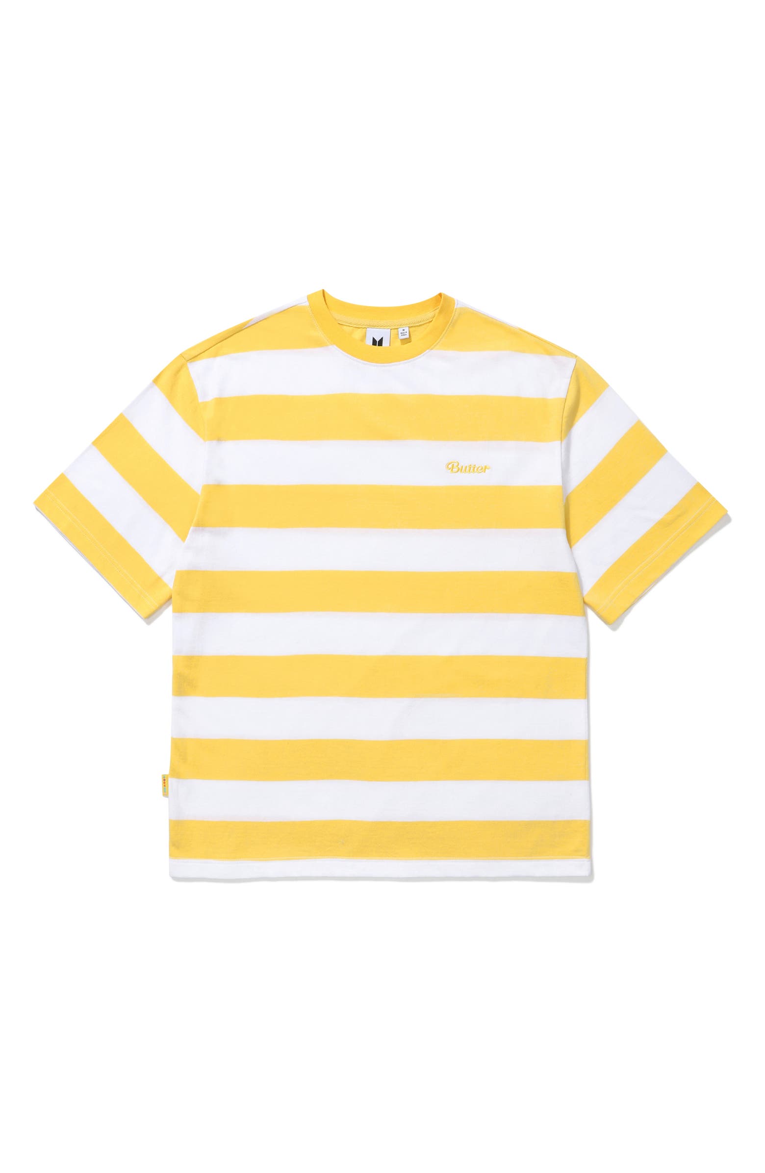 BTS Themed Merch + Gender Inclusive ‘Butter’ Striped Short Sleeve T-Shirt