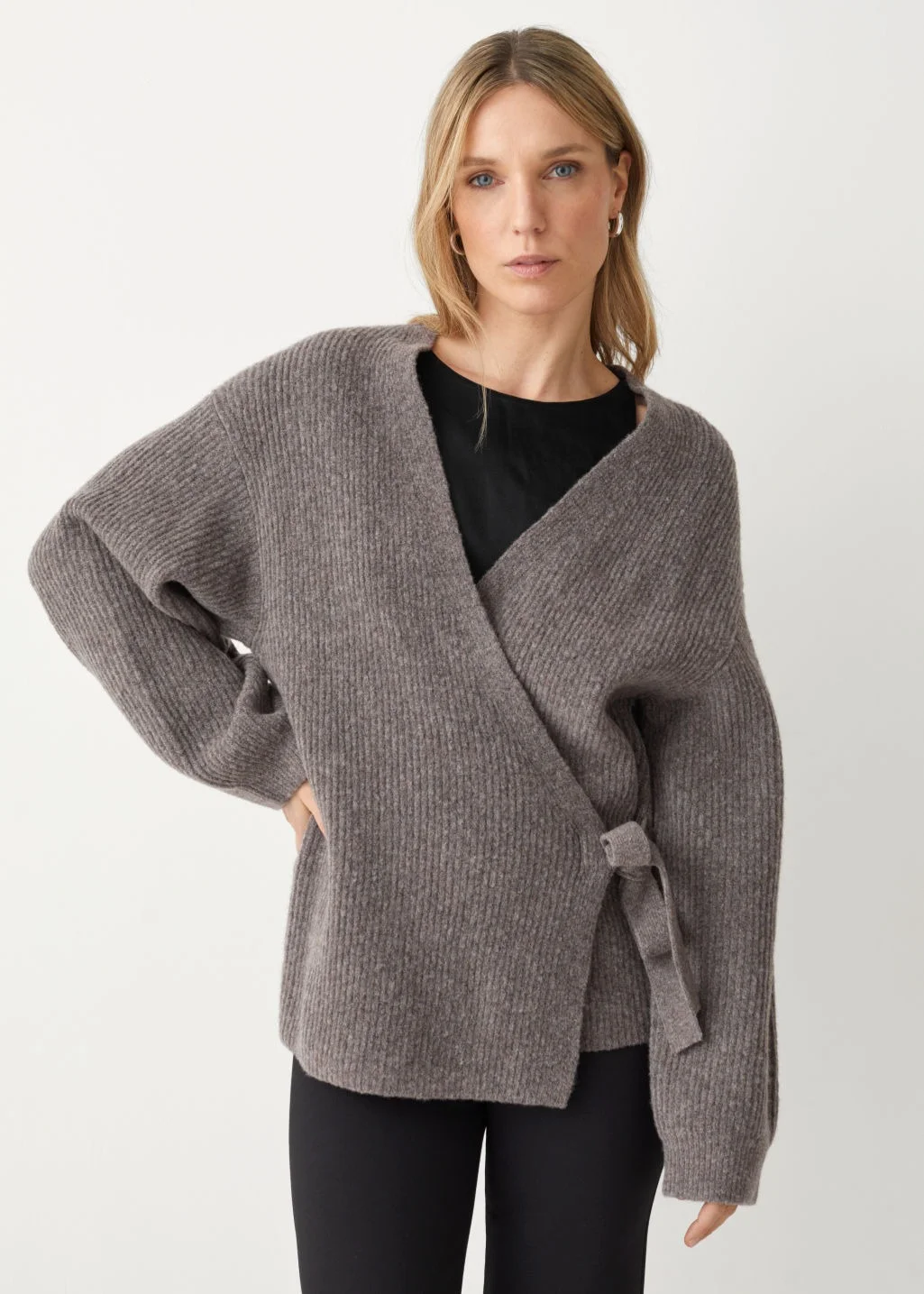 Knitted sales wrap cardigan